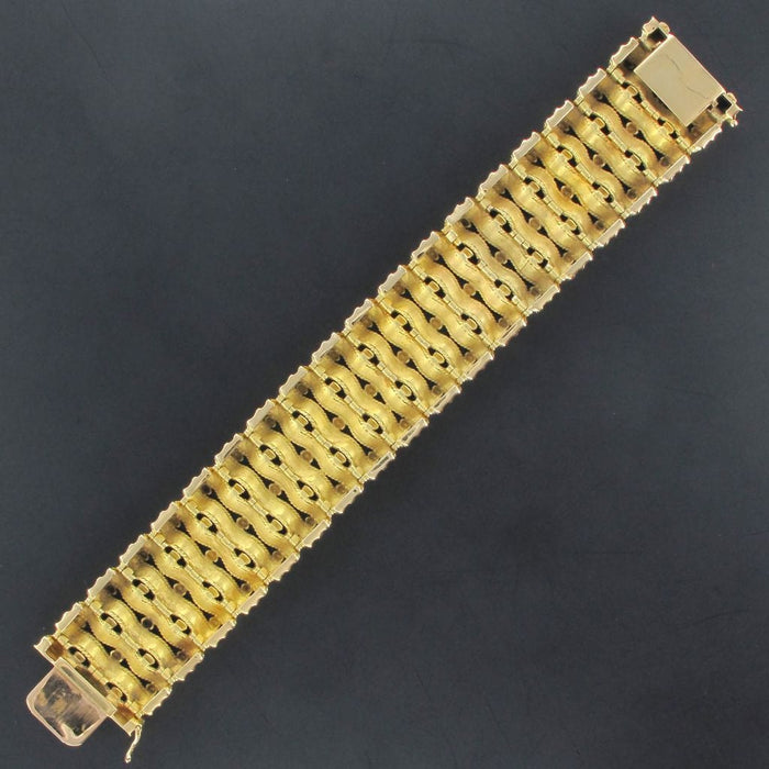 Bracelet Bracelet ancien en or jaune articulé 58 Facettes 17-187