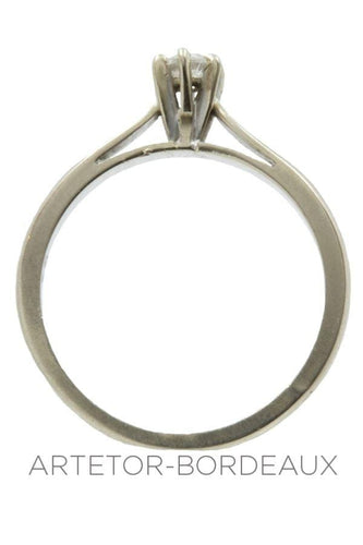Bague 50 Solitaire moderne 0.10 carat 58 Facettes 9801