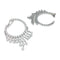 Boucles d'oreilles Boucles d'oreilles créoles en or blanc, diamants. 58 Facettes 25575