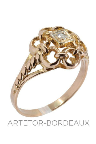 Bague 54 Bague diamant années 50' 58 Facettes 33151