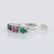 Bague Bague Trilogie Rubis Émeraude Saphir et Diamants en argent 58 Facettes 1