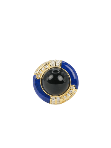 Bague Bague Onyx, Lapis-Lazuli et Diamants 58 Facettes 88