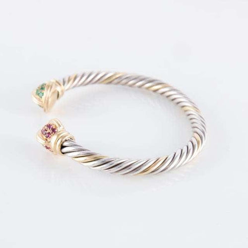 Bracelet Bracelet ouvert Rubis Emeraudes 58 Facettes HS20836