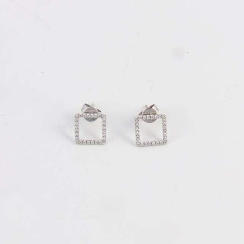 Boucles d'oreilles Clous d'oreilles Carrés Diamants 58 Facettes 1