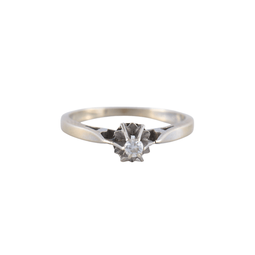 Bague 51 Bague Solitaire Diamant 0.06ct 58 Facettes JE111