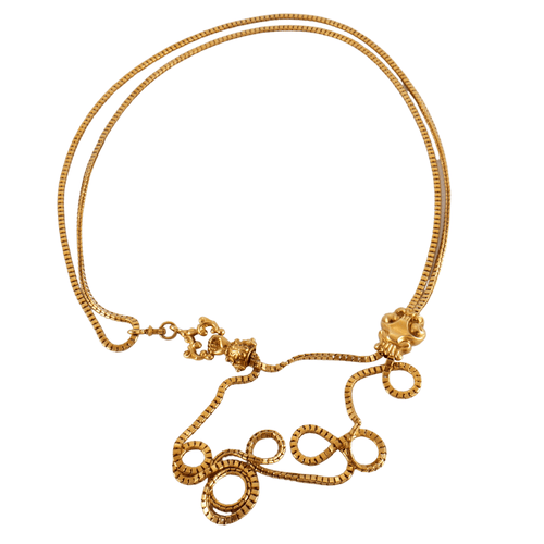 Collier Sautoir ancien en or jaune 58 Facettes