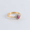 Bague 53 Bague Marguerite Rubis et 12 Diamants 58 Facettes FM63
