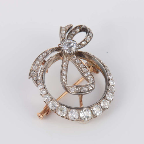 Broche Broche Noeud Diamants 58 Facettes 1