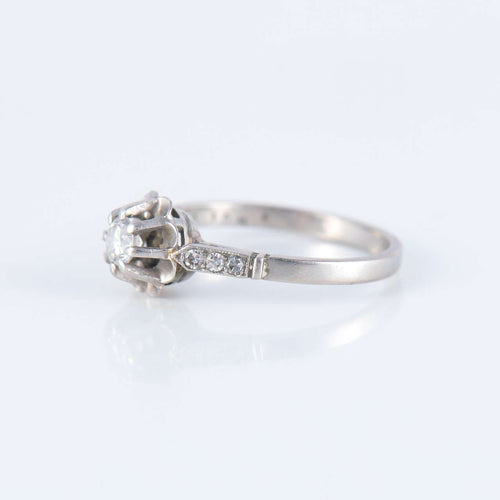 Bague 52 Bague Solitaire platine 58 Facettes JE263