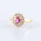 Bague 53 Bague Marguerite Saphir Rose Diamants 58 Facettes