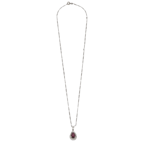 Collier Collier Goutte de rubis 58 Facettes