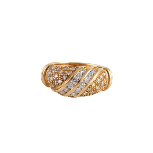 Bague 54 Bague Pavage Diamants or jaune 58 Facettes FM113