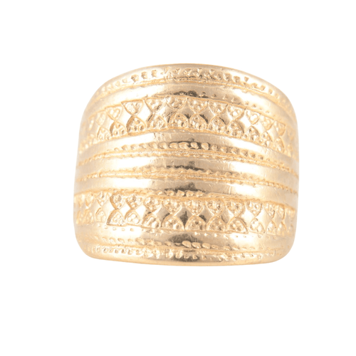 Bague 54 Bague Or jaune gravée 58 Facettes