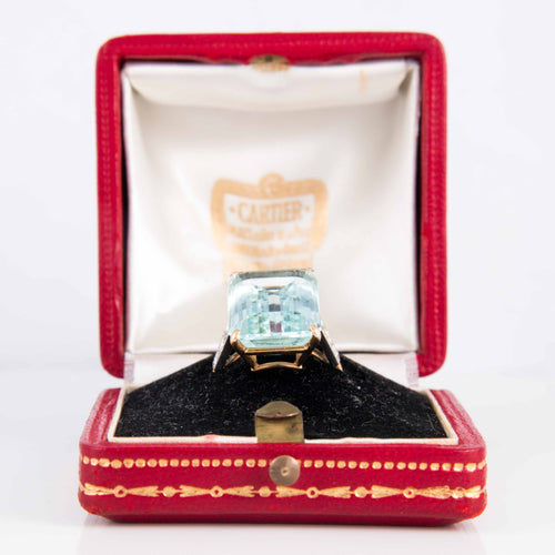 Bague 53 Bague Cocktail CARTIER Aigue-marine 58 Facettes 1