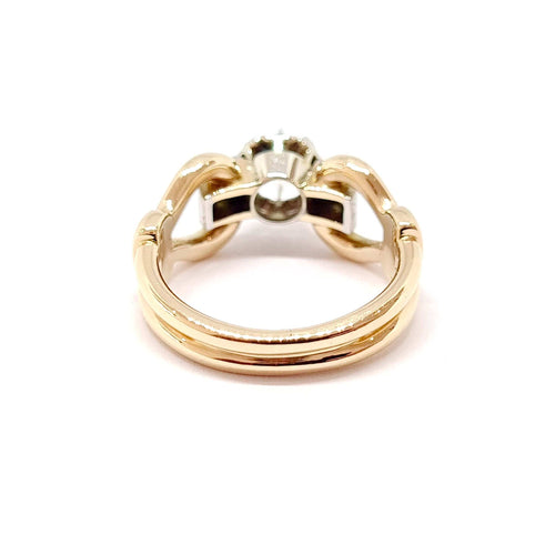 Bague Bague ancienne en or jaune, diamants 58 Facettes