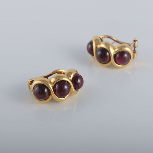 Boucles d'oreilles Boucles d'oreilles Grenats cabochon 58 Facettes 1