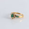 Bague 55 Bague Marguerite Emeraudes Diamants 58 Facettes FM53