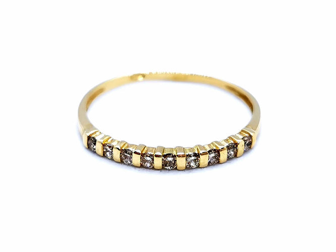 Bague 56 Bague Demie alliance Or jaune Diamant 58 Facettes 990020CD