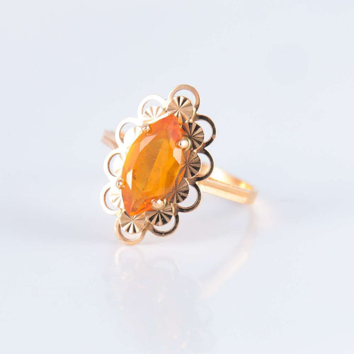 Bague 51 Bague Marquise Citrine 58 Facettes Ref JE245