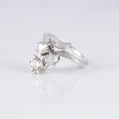 Bague Bague Solitaire 3 diamants 58 Facettes 1