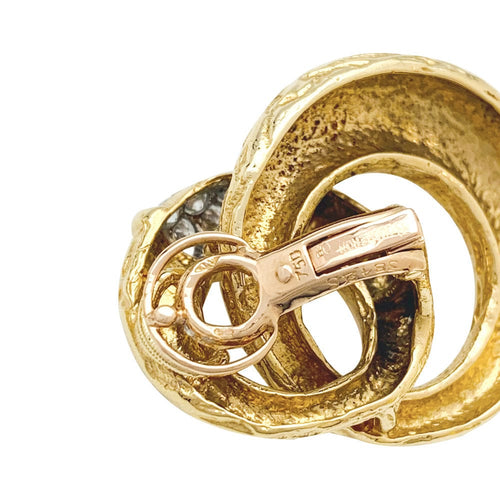 Boucles d'oreilles Boucles d'oreilles Boucheron en or jaune et diamants. 58 Facettes 30675