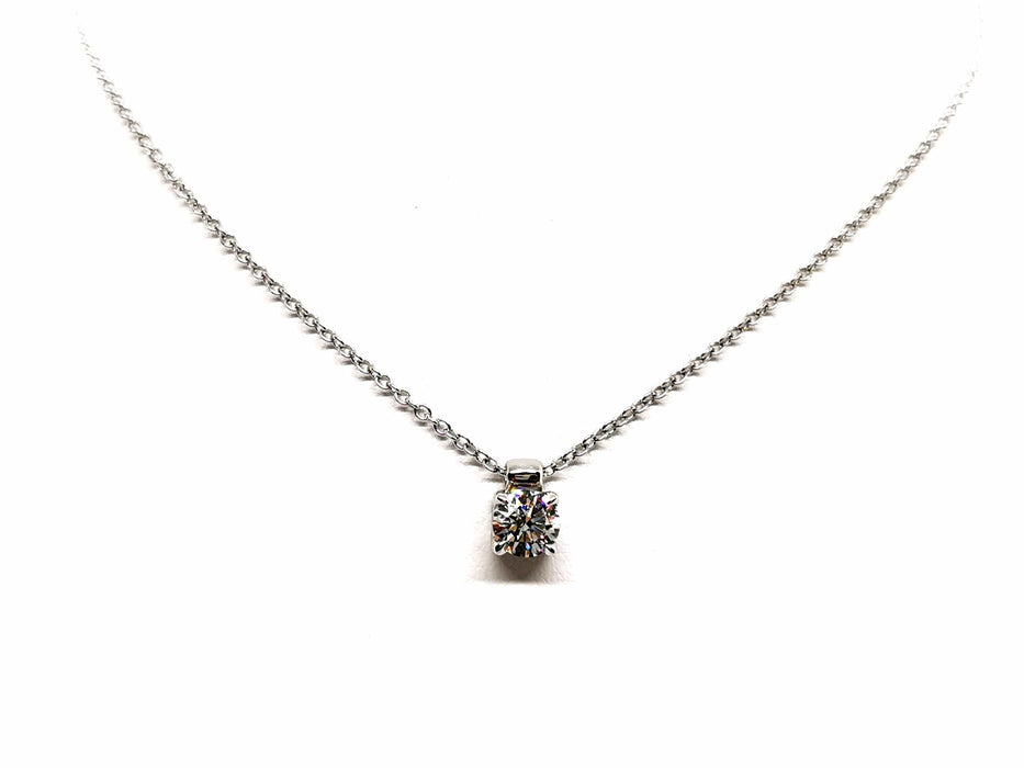 Collier Collier Chaîne + pendentif Or blanc Diamant 58 Facettes 1091768CN