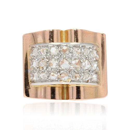 Bague 53 Bague tank diamants en pavage 58 Facettes 21-292-53