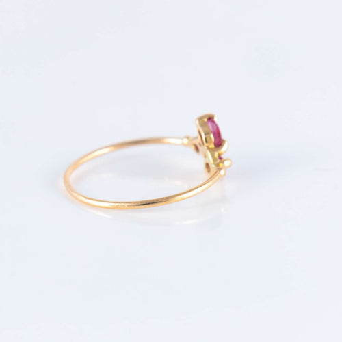 Bague 51.5 Bague Trio Rubis 58 Facettes JE227