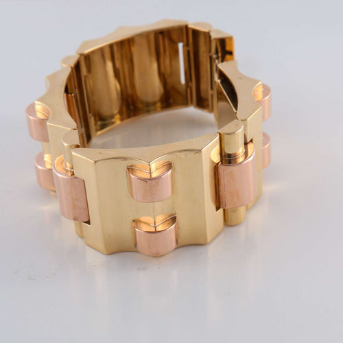 Bracelet Bracelet Tank Or rose et Or jaune 58 Facettes 1