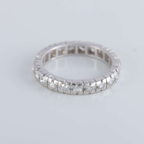 Bague 48 Alliance tour complet Platine Diamants 58 Facettes 1