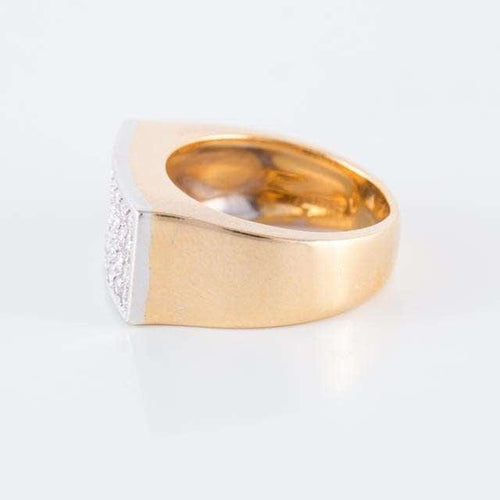 Bague Bague Chevalière pavage Diamants 58 Facettes 1