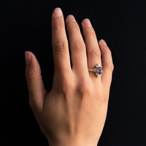 Bague 54 Bague saphir et diamants 58 Facettes CK1084-52