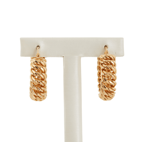 Boucles d'oreilles Créoles maille américaine Or jaune 58 Facettes REF 9083/18