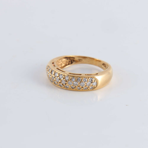 Bague 53 Bague Jonc pavage Diamants 58 Facettes FM109