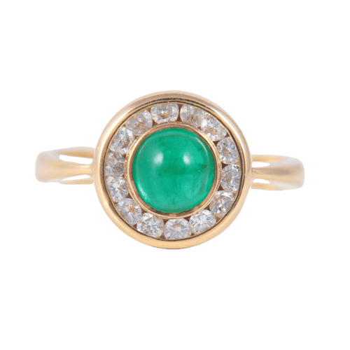 Bague 52 Bague Emeraude Cabochon 58 Facettes 1