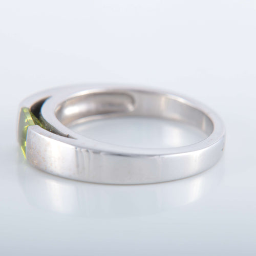 Bague 58.5 Bague Jonc Péridot suiffé 58 Facettes 1