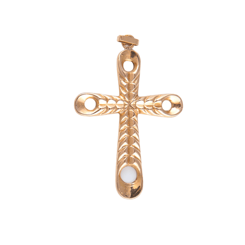 Pendentif Pendentif Croix or jaune 58 Facettes JE49