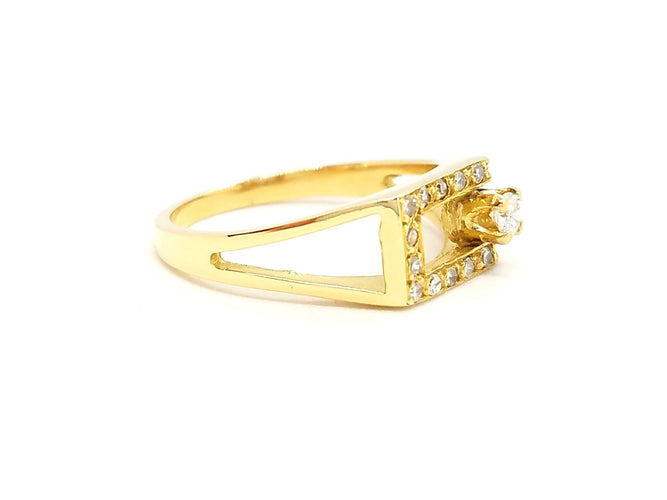 Bague 53 Bague Or jaune Diamant 58 Facettes 718102CN