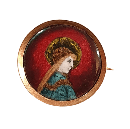 Broche Broche Or jaune Email 58 Facettes R 1340 Aoe