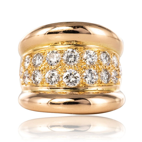 Bague 50 Bague massive godrons pavé de diamant 58 Facettes 20-238-47
