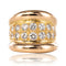 Bague 50 Bague massive godrons pavé de diamant 58 Facettes 20-238-47