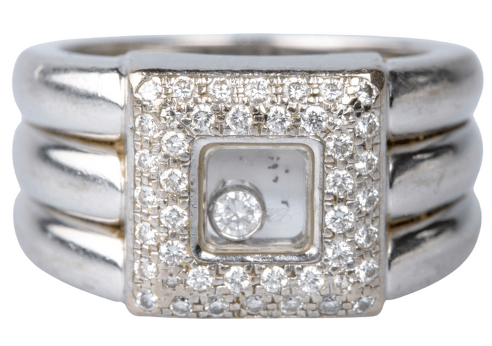 Bague 54 CHOPARD - Bague Or blanc 45 Diamants 58 Facettes BG-CHOP1-104