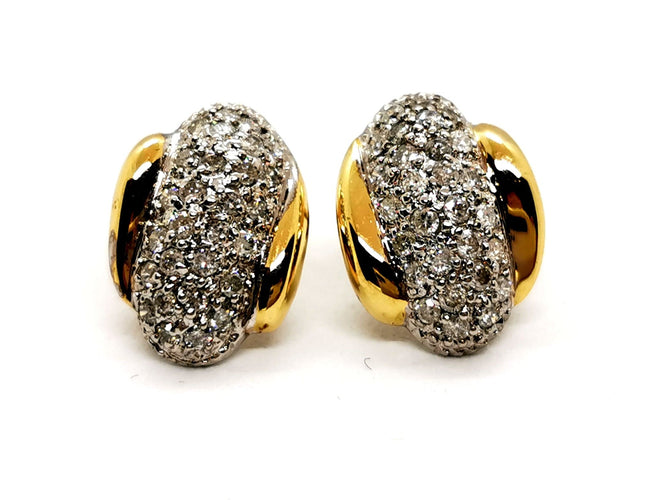 Boucles d'oreilles Boucles d'oreilles Or jaune Diamant 58 Facettes 1132935CD