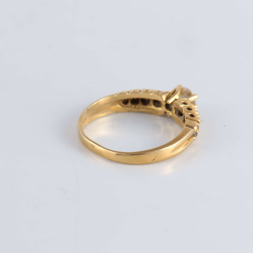 Bague 56 Bague Solitaire épaulé, 9 Diamants 58 Facettes FM87