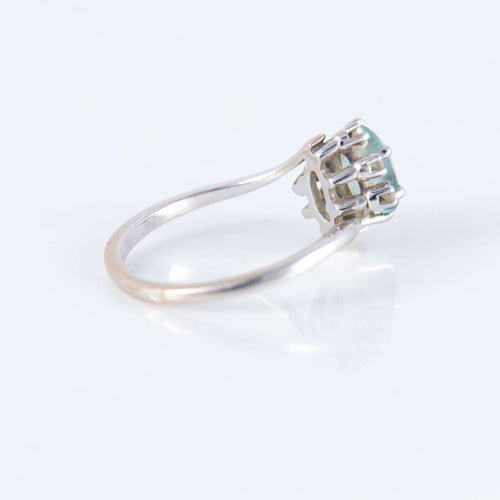 Bague 50 Bague Marguerite Aigue-marine 58 Facettes JE256