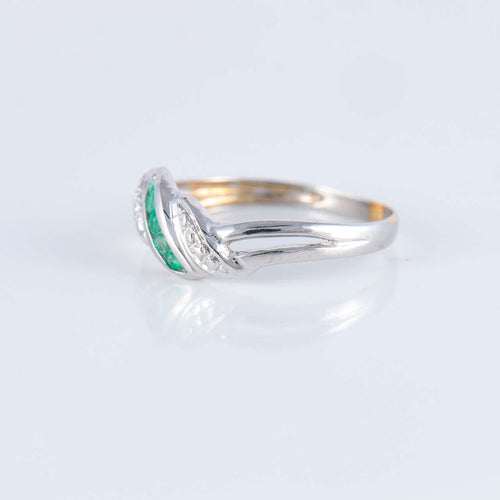 Bague 57 Bague fine Emeraudes 58 Facettes JE248