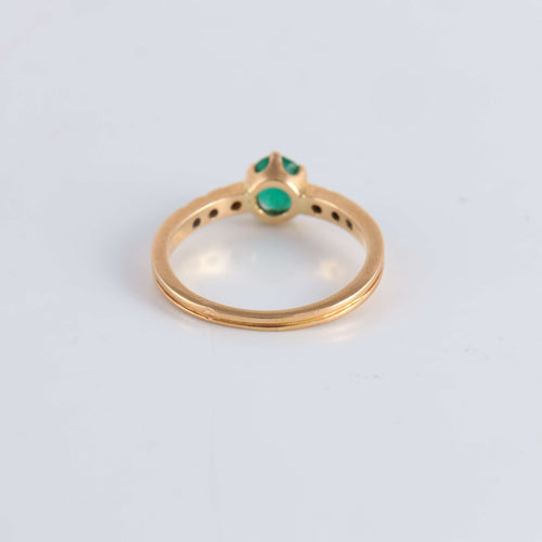 Bague 52 Bague Emeraude épaulée de Diamants 58 Facettes FM64