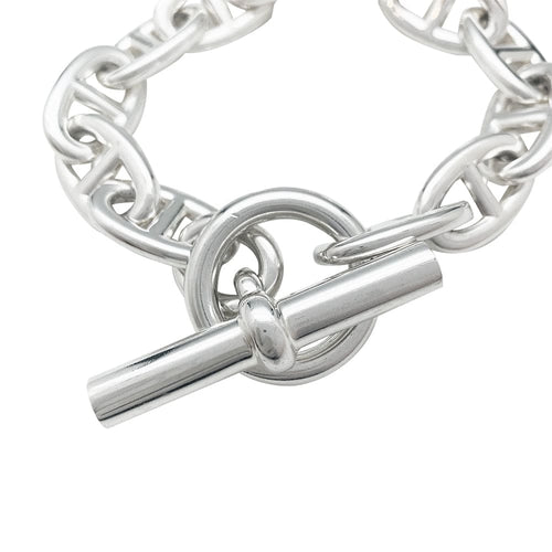 Bracelet Bracelet Hermès "Chaîne d'ancre" en argent. 58 Facettes 30641
