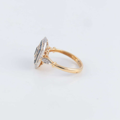 Bague Bague style Art Déco Saphirs Diamants 58 Facettes PVE1