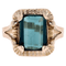 Bague 51 Bague rétro tourmaline indigolite en or 58 Facettes 23-004